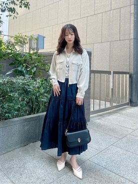 「PROPORTION BODY DRESSING（プロポーションボディドレッシング）のアイテム（トップス）」を使った、PROPORTION STAFFさん（レディース・153cm）の春コーディネート