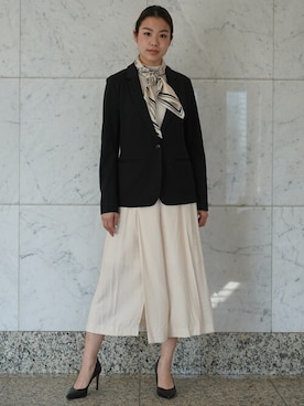 「キュロットパンツ」｜「アイテム（財布/小物）」を使った、BANANAREPUBLICさん（レディース・160cm）の春コーディネート