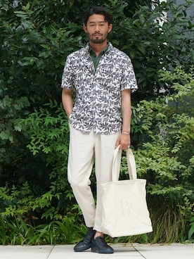 「サファリコーデ」｜BANANAREPUBLICさん（メンズ・171cm）の夏コーディネート