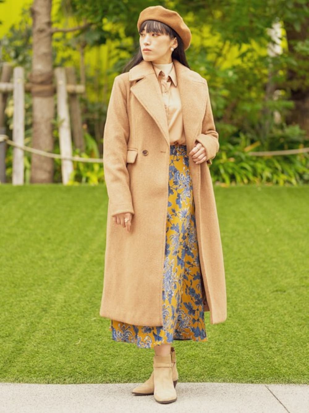 試着のみ BANANA REPUBLIC ロング フェイクファー コート S BANANA REPUBLIC FACTORY STORE（バナナリパブリック