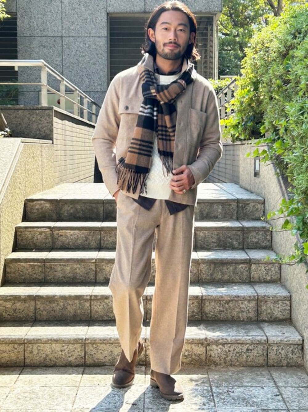伊製BALLI生地仕様 バナナリパブリック最上級ライン ツイード