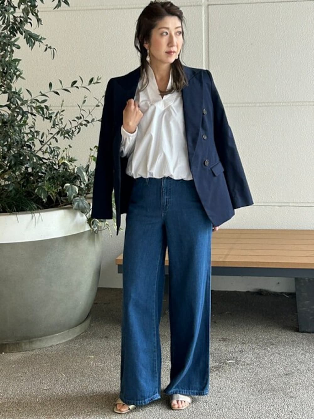 未使用●新品●バナナリパブリック●ジーンズ●ダメージ加工●インディゴブルー●青 BANANA REPUBLIC FACTORY STORE（バナナリパブリック