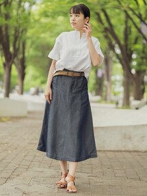 00s Banana Republic リネン オープンカラーシャツ 短丈 開襟 00s Banana Republic リネン オープンカラーシャツ 短丈 開襟