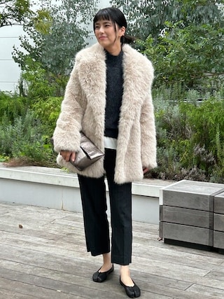 試着のみ BANANA REPUBLIC ロング フェイクファー コート S BANANA REPUBLIC FACTORY STORE（バナナリパブリック