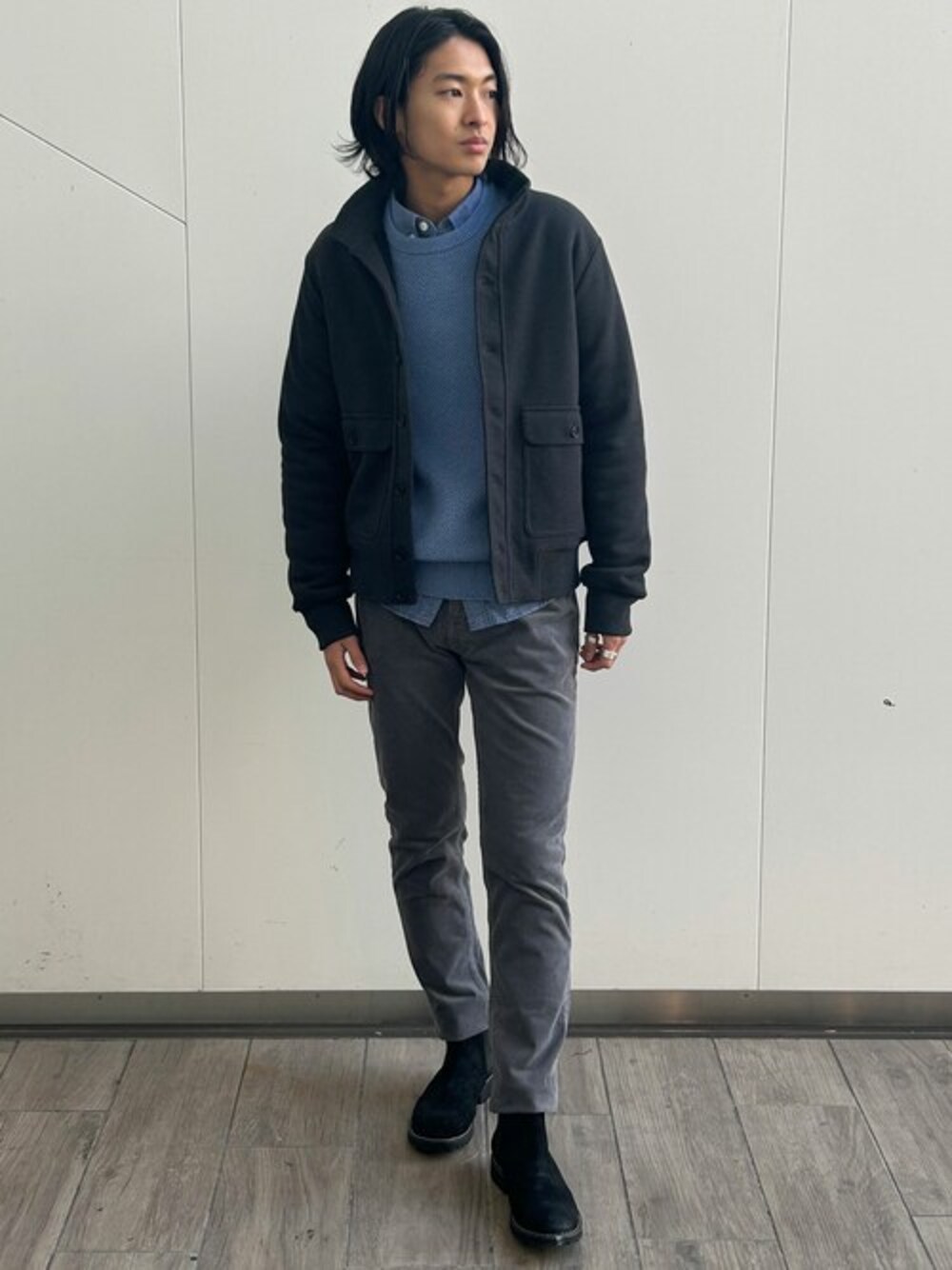 BANANA REPUBLIC バルスターブルゾン シェルパ裏地 L CHA 20250108182904355.jpg