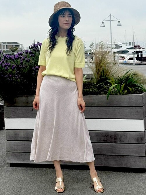 BANANA REPUBLIC FACTORY STOREのBANANA REPUBLIC FACTORY STORE　　ストローバケットハットを使ったコーディネート（ZOZOTOWN Yahoo!店）