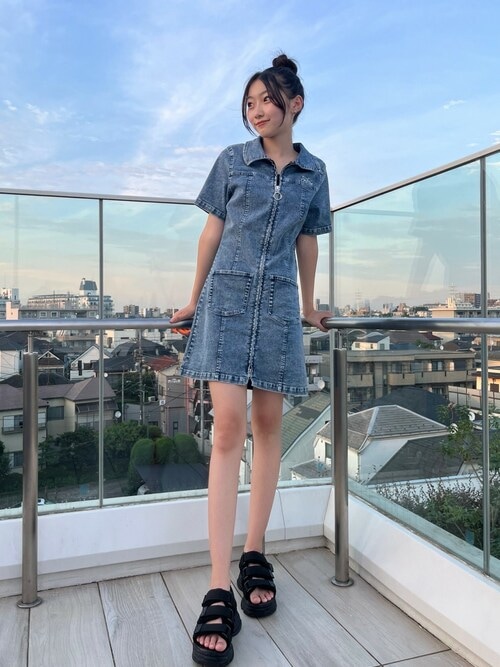 デニムワンピース」の人気ファッションコーディネート（ユーザー