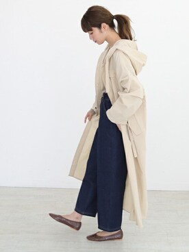 「CLEIO（クレイオ）のアイテム（その他アウター）」を使った、CLEIO staffさん（レディース・163cm）の冬コーディネート