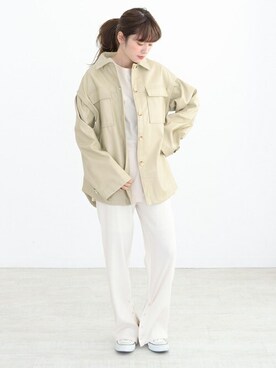 「CLEIO（クレイオ）のアイテム（ブルゾン）」を使った、CLEIO staffさん（レディース・163cm）の冬コーディネート