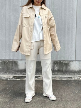 「CLEIO（クレイオ）のアイテム（ブルゾン）」を使った、CLEIO staffさん（レディース・156cm）の冬コーディネート