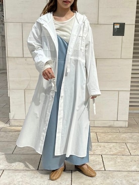 「CLEIO（クレイオ）のアイテム（その他アウター）」を使った、CLEIO staffさん（レディース・156cm）の春コーディネート