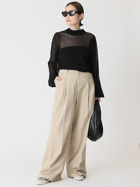 「Deuxieme Classe（ドゥーズィエムクラス）のアイテム（ニット/セーター）」を使った、MIZUさん（レディース・162cm）の冬コーディネート
