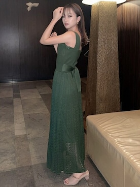 「カラー×コーデ」｜「アイテム（ワンピース）」を使った、RESEXXYさん（レディース・157cm）の春コーディネート