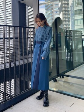 「#秋コーデ」｜「アイテム（ワンピース/ドレス）」を使った、恵利香さん（レディース・156cm）の秋コーディネート