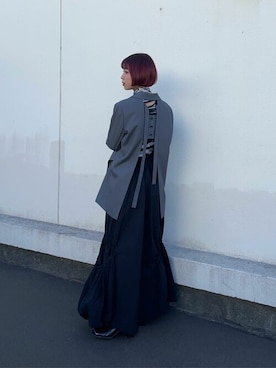 「#オトナカジュアル」｜「アイテム（ジャケット/アウター）」を使った、恵利香さん（レディース・156cm）の冬コーディネート