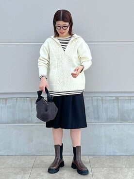 滝田さん(レディース・164cm)の秋コーディネート