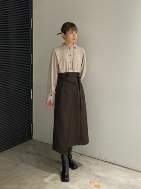 「#秋コーデ」｜「アイテム（ワンピース/ドレス）」を使った、usaさん（レディース・158cm）の秋コーディネート