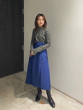 「#ブルー」｜usaさん（レディース・158cm）の冬コーディネート