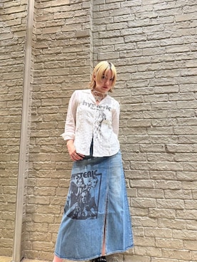 「シャツ 」｜「アイテム（アクセサリー）」を使った、YUIKAさん（レディース・159cm）の秋コーディネート