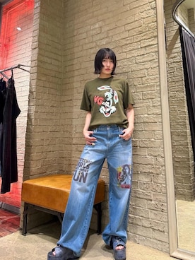 「HYSTERIC GLAMOUR（ヒステリックグラマー）のアイテム」を使った、YUIKAさん（レディース・159cm）の夏コーディネート