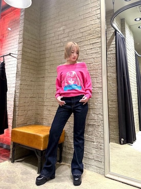 「ロック」｜「アイテム（トップス）」を使った、YUIKAさん（レディース・159cm）の秋コーディネート