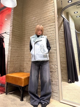 「ロック」｜「アイテム（トップス）」を使った、YUIKAさん（レディース・159cm）の秋コーディネート