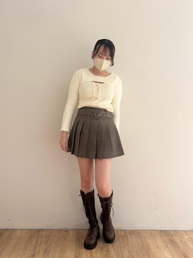 「MAJESTIC LEGON（マジェスティックレゴン）のアイテム」を使った、ひなのさん（レディース・159cm）の冬コーディネート