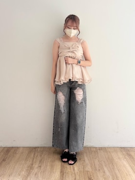 「骨格ナチュラル」｜ひなのさん（レディース・160cm）の夏コーディネート