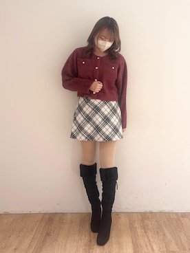 「MAJESTIC LEGON（マジェスティックレゴン）のアイテム」を使った、ひなのさん（レディース・160cm）の秋コーディネート