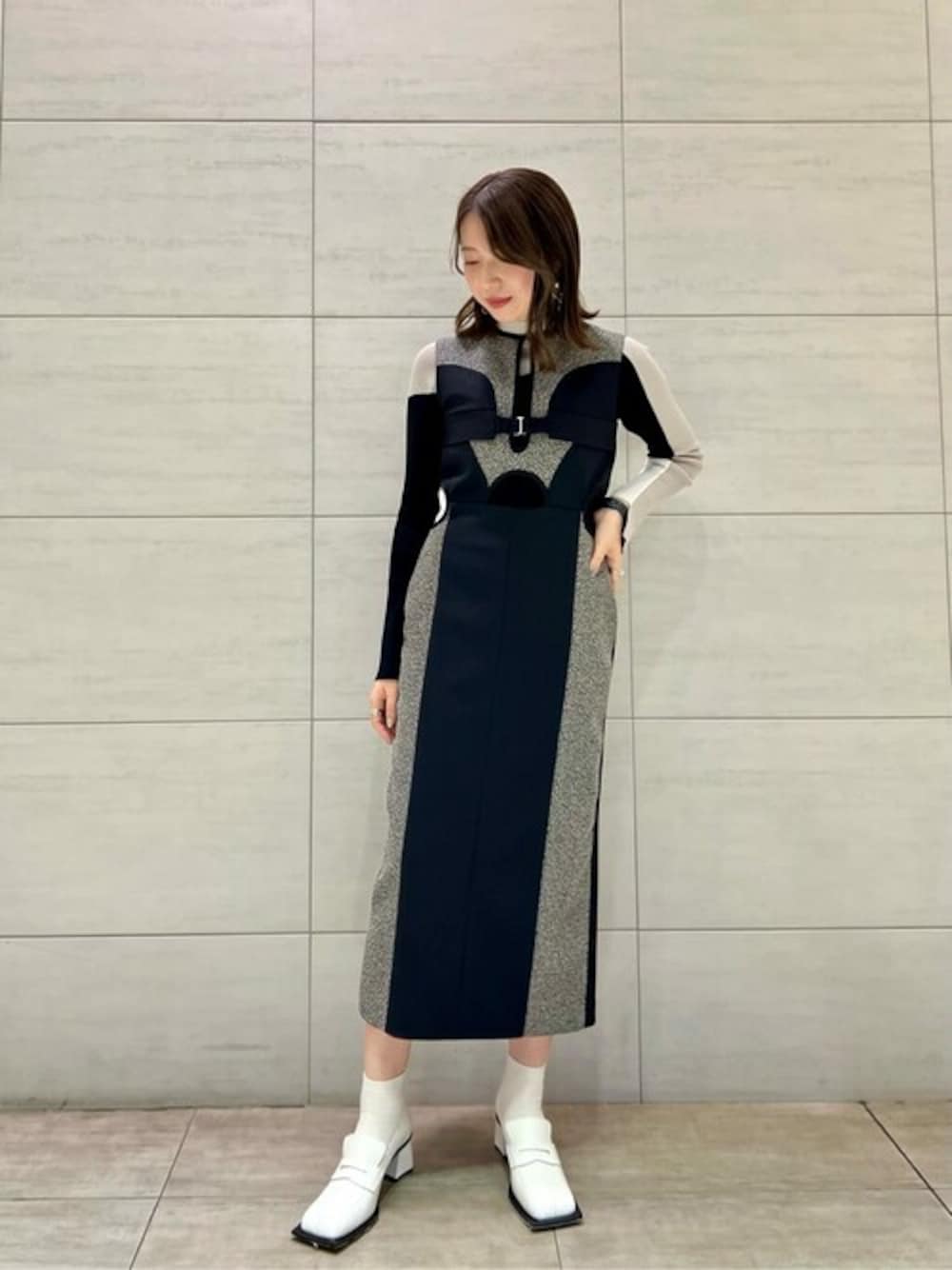 【新品・タグ付】UNITED TOKYO サイロンツィードロングワンピース 2 UNITED TOKYO（ユナイテッドトウキョウ）の「サイロンツィード