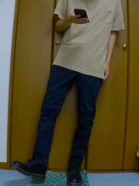 「BASECONTROL（ベースコントロール）のアイテム（トップス）」を使った、まっちー☻さん（メンズ・168cm）の夏コーディネート