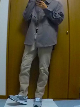 「部屋撮り」｜「アイテム（ジャケット/アウター）」を使った、まっちー☻さん（メンズ・168cm）の冬コーディネート