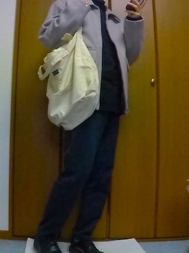 「部屋撮り」｜「アイテム（ジャケット/アウター）」を使った、まっちー☻さん（メンズ・168cm）の冬コーディネート