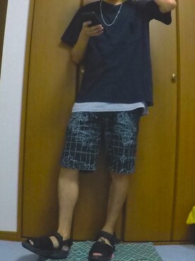 「部屋撮り」｜「アイテム（アクセサリー）」を使った、まっちー☻さん（メンズ・168cm）の夏コーディネート