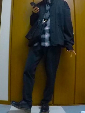 「CASPER JOHN（キャスパージョン）のアイテム（バッグ）」を使った、まっちー☻さん（メンズ・168cm）の秋コーディネート