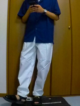 「LOBOR（ロバー）のアイテム（アナログ腕時計）」を使った、まっちー☻さん（メンズ・168cm）の夏コーディネート