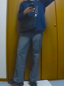 「CASPER JOHN（キャスパージョン）のアイテム（バッグ）」を使った、まっちー☻さん（メンズ・168cm）の秋コーディネート