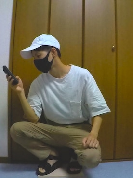 「PLAYBOY（プレイボーイ）のアイテム（帽子）」を使った、まっちー☻さん（メンズ・168cm）の秋コーディネート