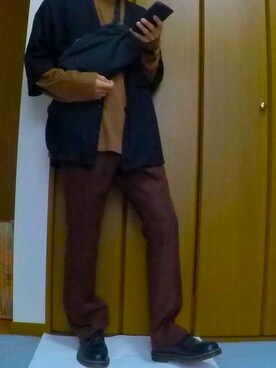 「LOBOR（ロバー）のアイテム」を使った、まっちー☻さん（メンズ・168cm）の秋コーディネート