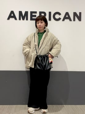 「アイテム（その他アウター、ベージュ系）」を使った、rinaさん（レディース・150cm）の冬コーディネート