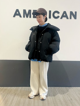 「アイテム（スウェット）」を使った、rinaさん（レディース・150cm）の冬コーディネート