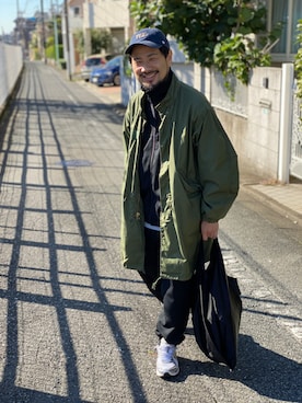 「ennoy」｜「アイテム（モッズコート）」を使った、MASATOSHI KOMORIさん（メンズ・173cm）の秋コーディネート