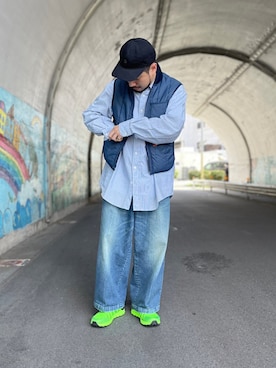 「ESSAY（エッセイ）のアイテム（トップス）」を使った、MASATOSHI KOMORIさん（メンズ・173cm）の春コーディネート