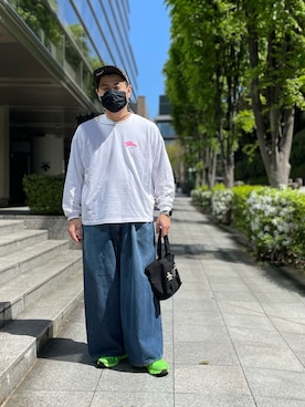 「doublet（ダブレット）のアイテム（Tシャツ/カットソー）」を使った、MASATOSHI KOMORIさん（メンズ・173cm）の春コーディネート