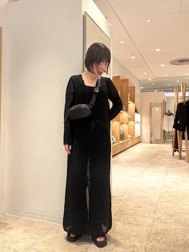 「GALLARDAGALANTE（ガリャルダガランテ）の【2.718】ダブルベルトサンダル（サンダル、ブラウン系）」を使った、sayoさん（レディース・162cm）の春コーディネート