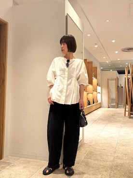 「GALLARDAGALANTE（ガリャルダガランテ）の【2.718】グルカサンダル（サンダル、ブラック系）」を使った、sayoさん（レディース・162cm）の春コーディネート