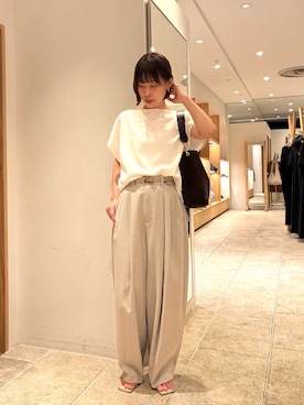 「カーブパンツ」｜sayoさん（レディース・162cm）の夏コーディネート