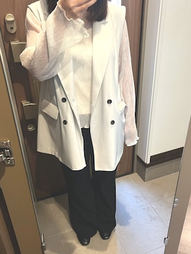 「アイテム（ベスト）」を使った、しゃもじさん（レディース・158cm・30代）の夏コーディネート