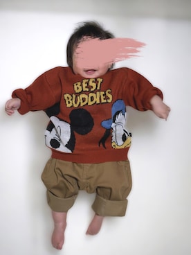 「西松屋（ニシマツヤ）のアイテム」を使った、みんみんだはさん（キッズ・70cm）の春コーディネート