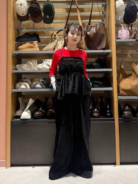 「アイテム（オールインワン・サロペット）」を使った、めめさん（レディース・151cm）の秋コーディネート